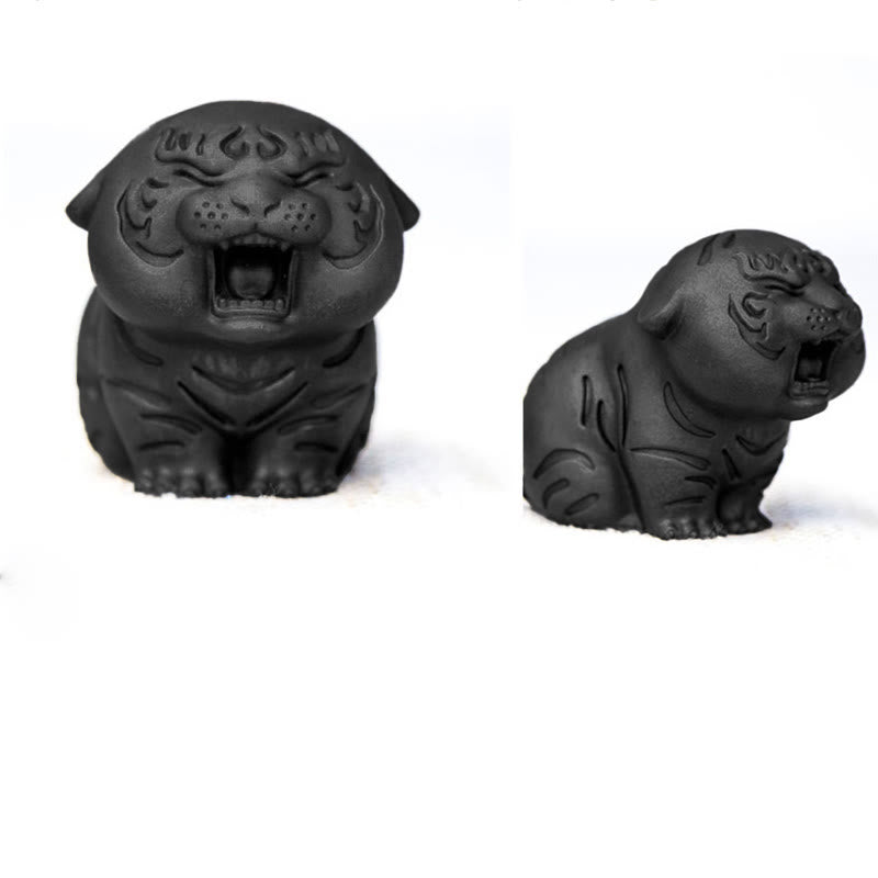 Buddha Stones Mini Carino Tigre Ferro Polvere Ruggine Statua Resina Decorazione Casa