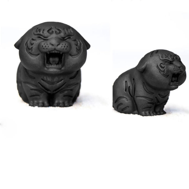 Buddha Stones Mini Carino Tigre Ferro Polvere Ruggine Statua Resina Decorazione Casa