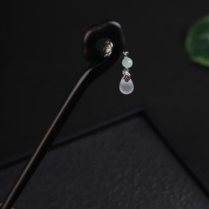 Forcina per capelli Buddha Stones Ebony Nuvola di buon auspicio Coraggio