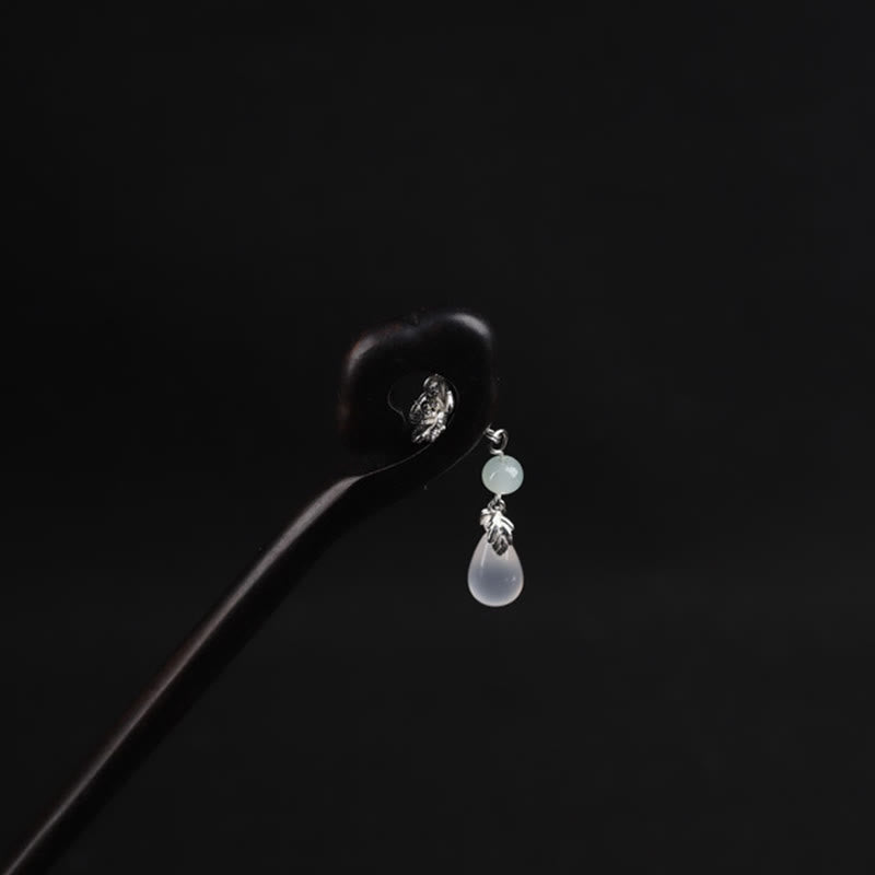 Forcina per capelli Buddha Stones Ebony Nuvola di buon auspicio Coraggio