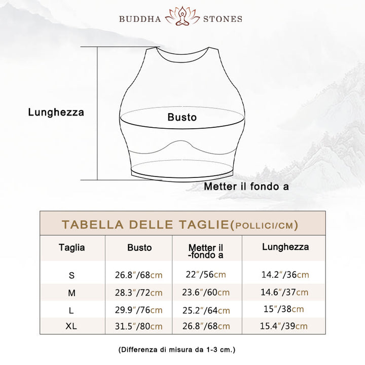 Canotta senza maniche Buddha Stones Crop Pantaloni svasati Sport Fitness Yoga