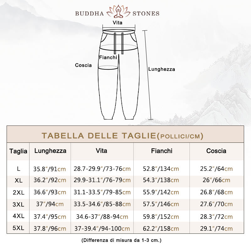 Pantaloni da uomo in lino con coulisse e tasche, tinta unita, rossi , Buddha Stones