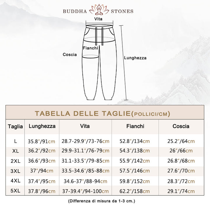 Pantaloni da uomo in lino con coulisse e tasche, tinta unita, rossi , Buddha Stones