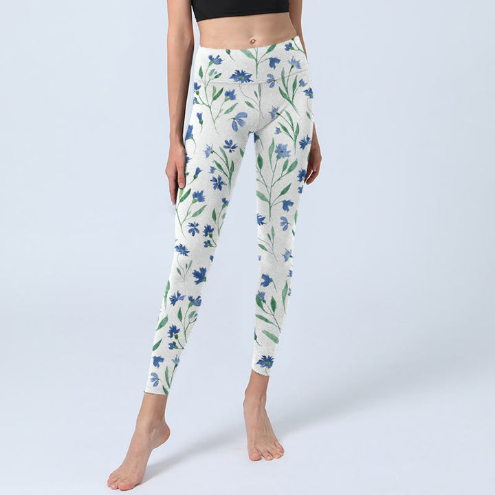 Leggings da palestra con stampa a motivo di Buddha Stones, pantaloni da yoga da donna