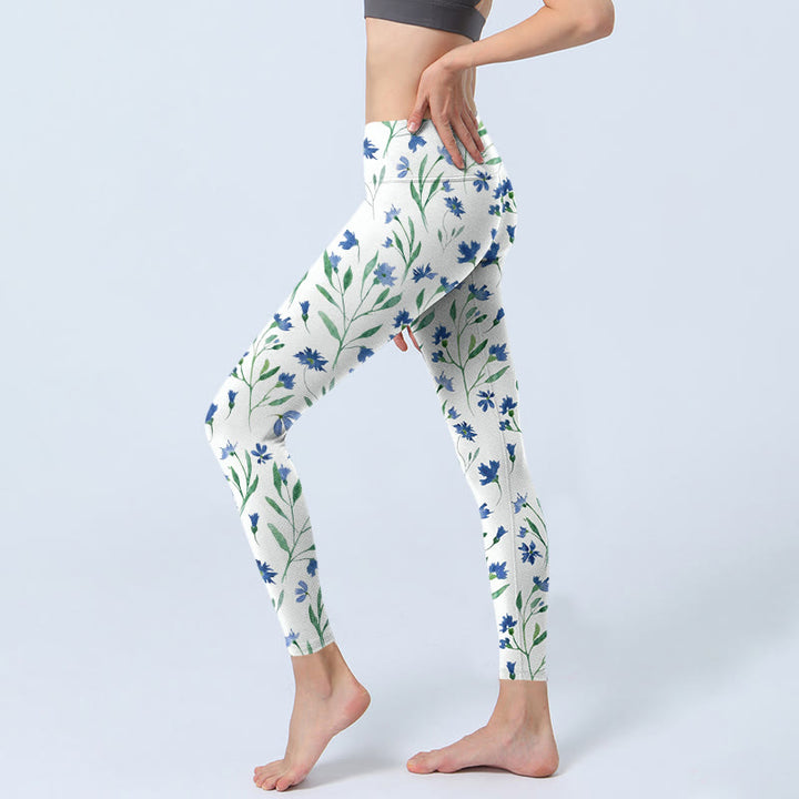 Leggings da palestra con stampa a motivo di Buddha Stones, pantaloni da yoga da donna