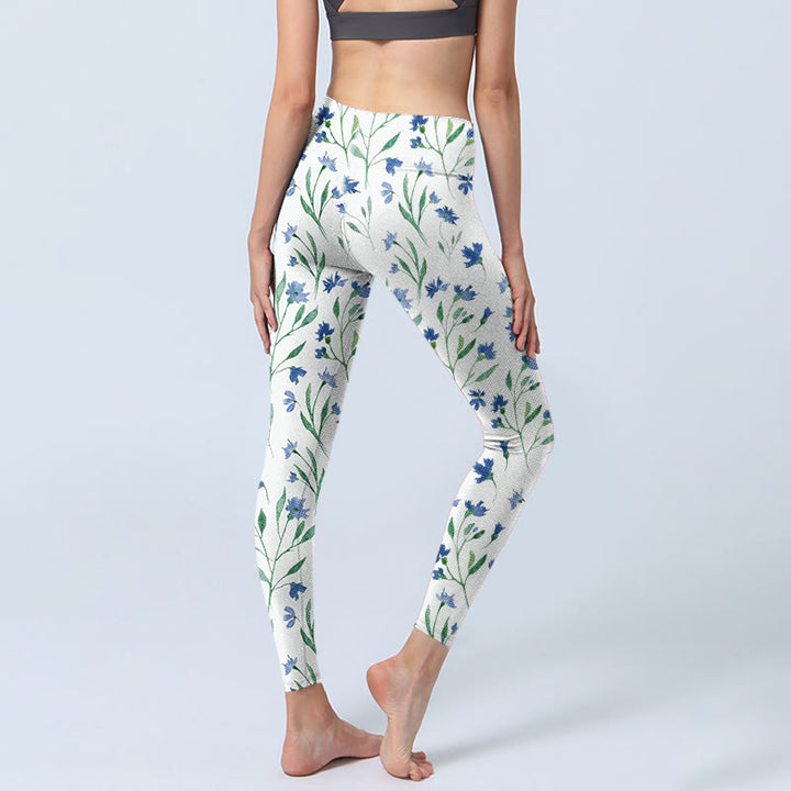 Leggings da palestra con stampa a motivo di Buddha Stones, pantaloni da yoga da donna