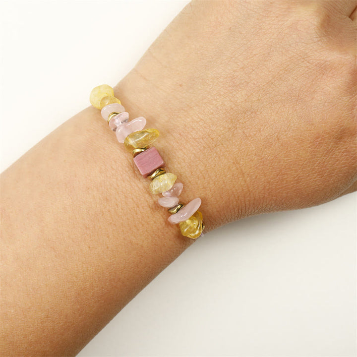 Buddha Stones Thank You Quarzo Rosa Citrino Rodonite Passionale - image 9