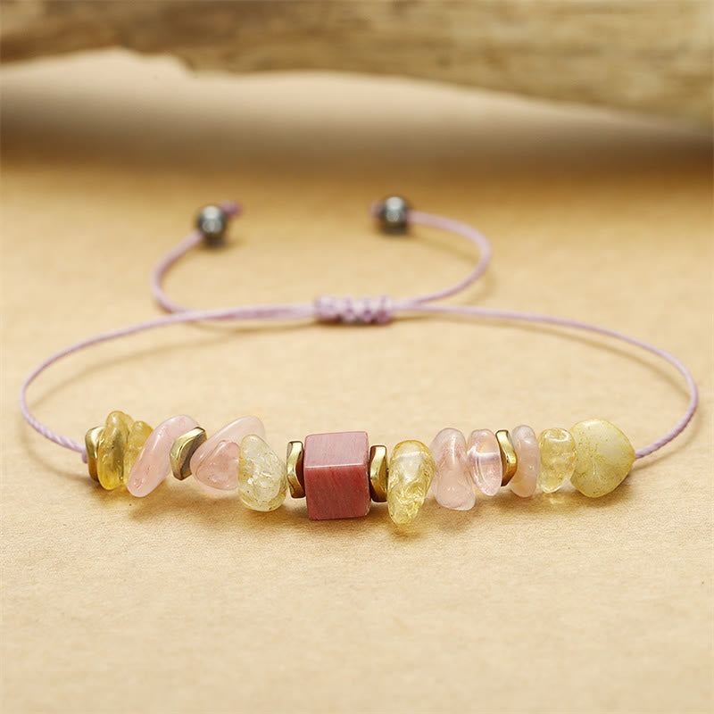 Buddha Stones Thank You Quarzo Rosa Citrino Rodonite Passionale - image 4