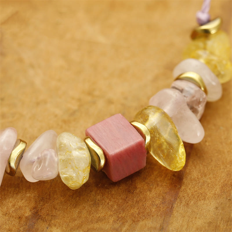 Buddha Stones Thank You Quarzo Rosa Citrino Rodonite Passionale - image 11