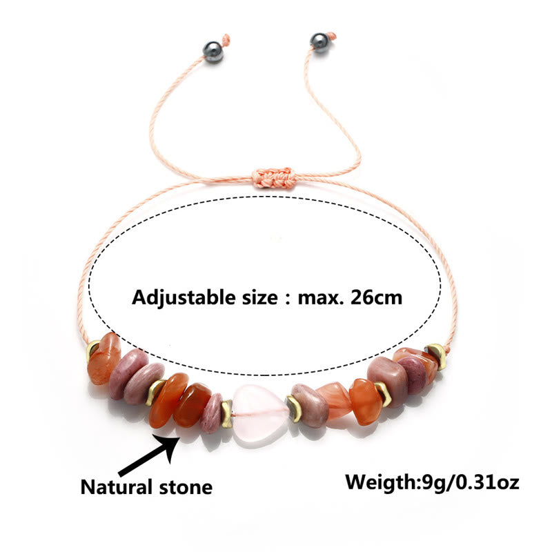 Bracciale Buddha Stones Thinking Of You, Quarzo Rosa, Rodonite, Corniola, Relazioni - image 12