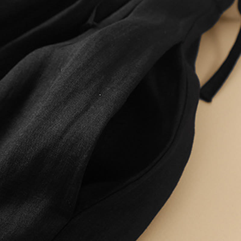 Gonna da donna con elastico in vita e lacci semplici Buddha Stones con tasche - image 18