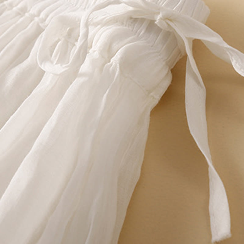 Gonna da donna con elastico in vita e lacci semplici Buddha Stones con tasche - image 13