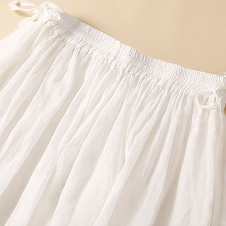 Gonna da donna con elastico in vita e lacci semplici Buddha Stones con tasche - image 11