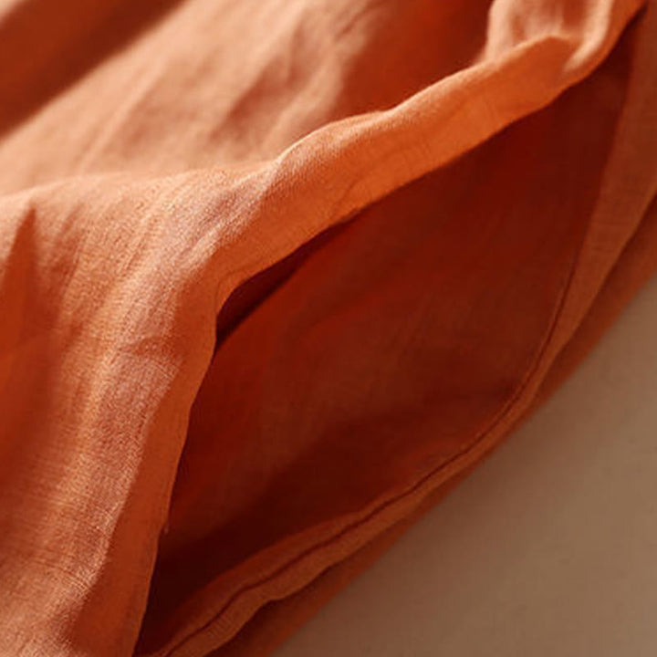 Abito midi da donna con maniche a nove quarti, ricamo geometrico con Buddha Stones tasche - image 10