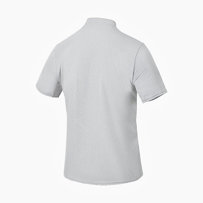 Polo a quadri tinta unita Buddha Stones con bottoni a metà, da uomo, a maniche corte - image 22