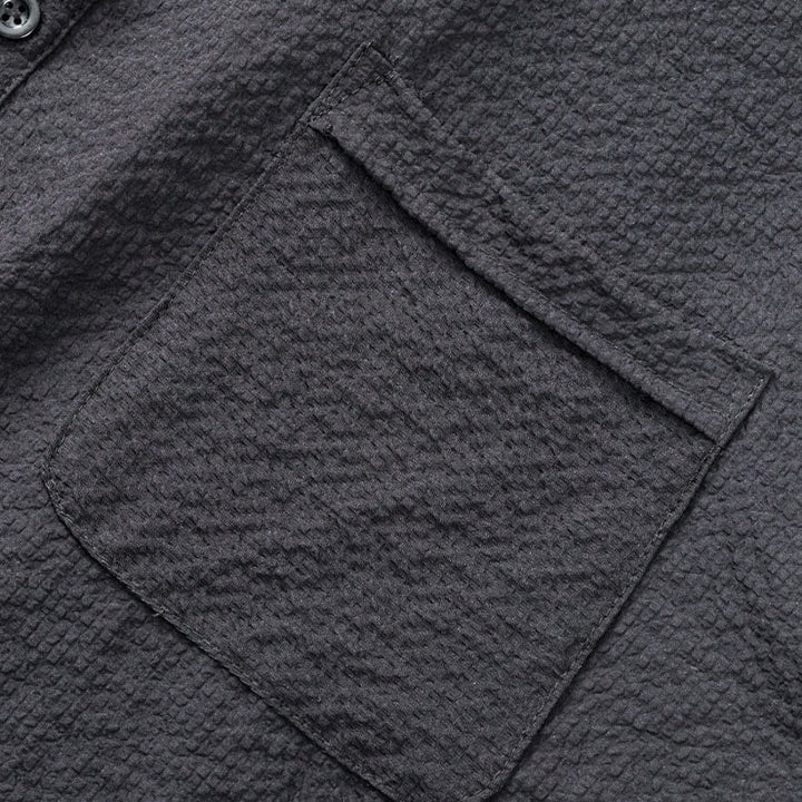 Polo a quadri tinta unita Buddha Stones con bottoni a metà, da uomo, a maniche corte - image 14