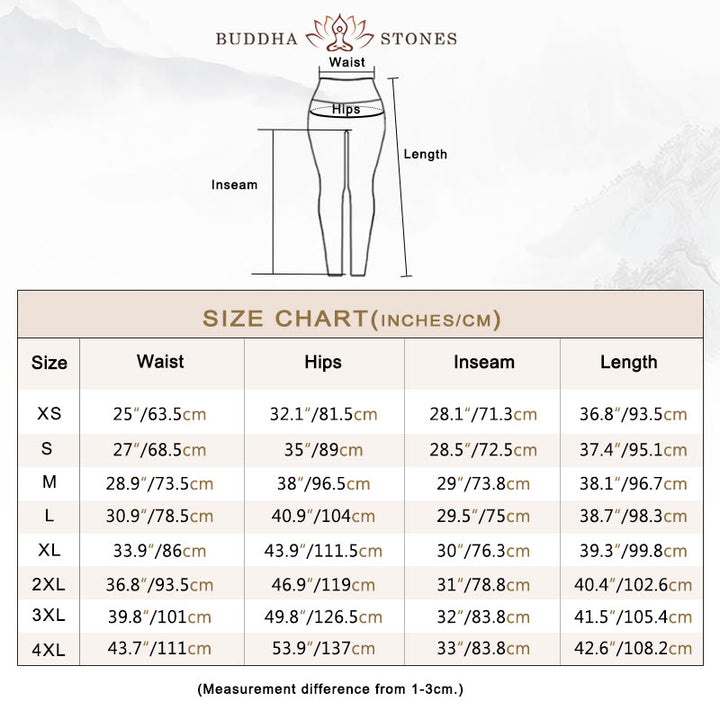 Leggings da yoga da donna con stampa a farfalla sfumata Buddha Stones