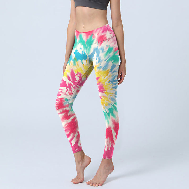 Leggings da yoga da donna con stampa a forma di spirale Buddha Stones