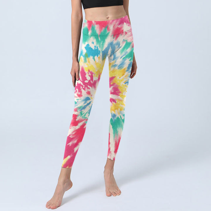 Leggings da yoga da donna con stampa a forma di spirale Buddha Stones