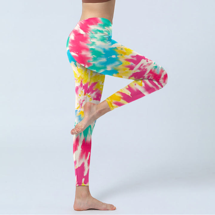 Leggings da yoga da donna con stampa a forma di spirale Buddha Stones