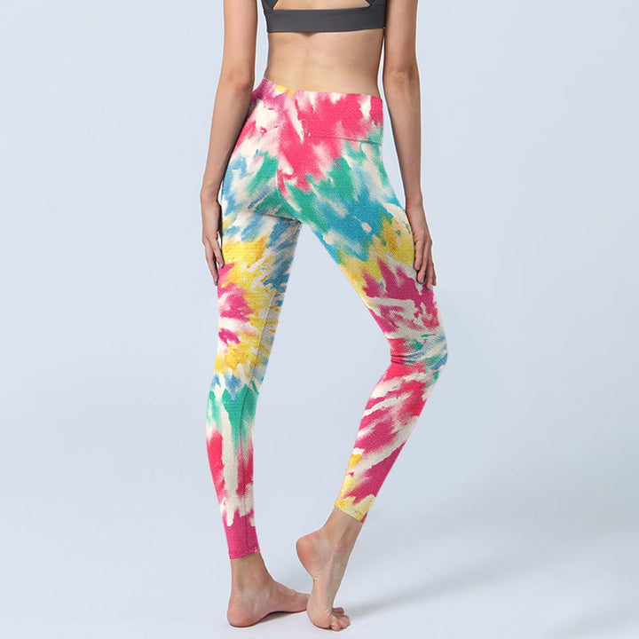 Leggings da yoga da donna con stampa a forma di spirale Buddha Stones