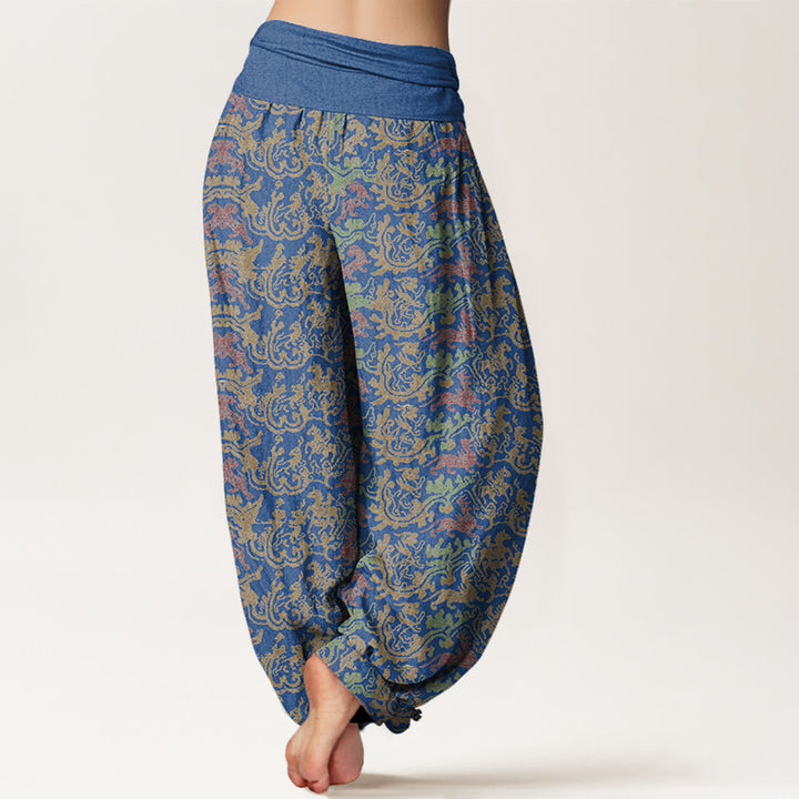 Pantaloni harem con elastico in vita da donna, motivo a strisce animali , Buddha Stones - image 9