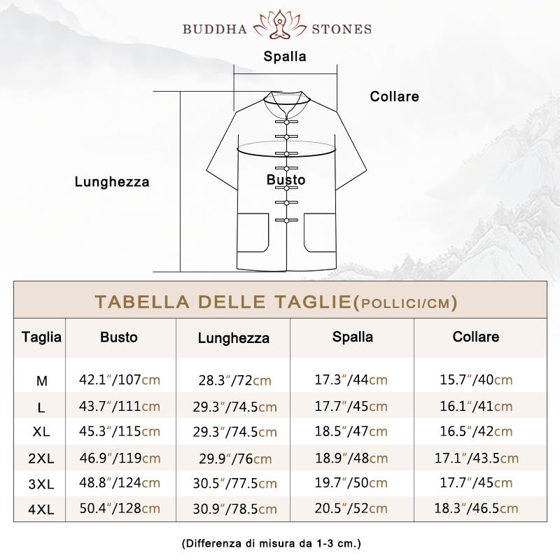 Buddha Stones Tinta Unita Rana-Bottone Tang Suit Tradizionale Cotone Lino Manica Corta Top Pantaloni Abbigliamento Uomo Set