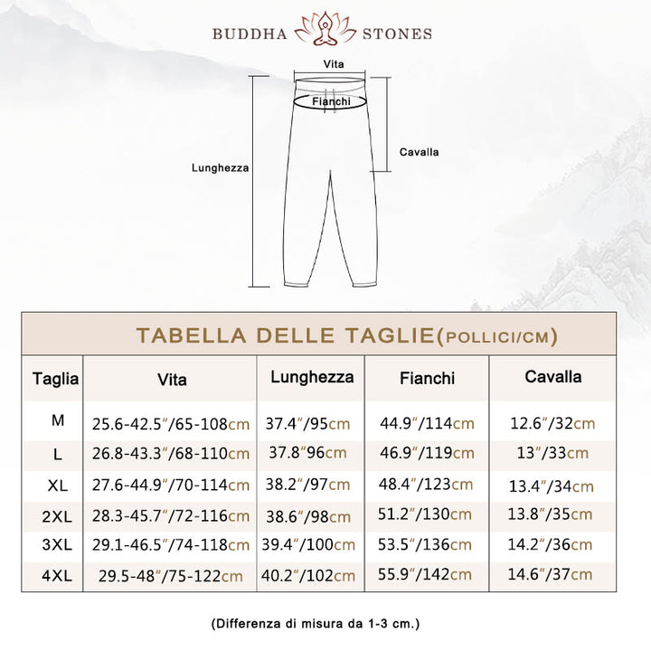 Buddha Stones Meditazione Rana-Bottone Tang Camicia Manica Lunga Pantaloni Uomo Completo