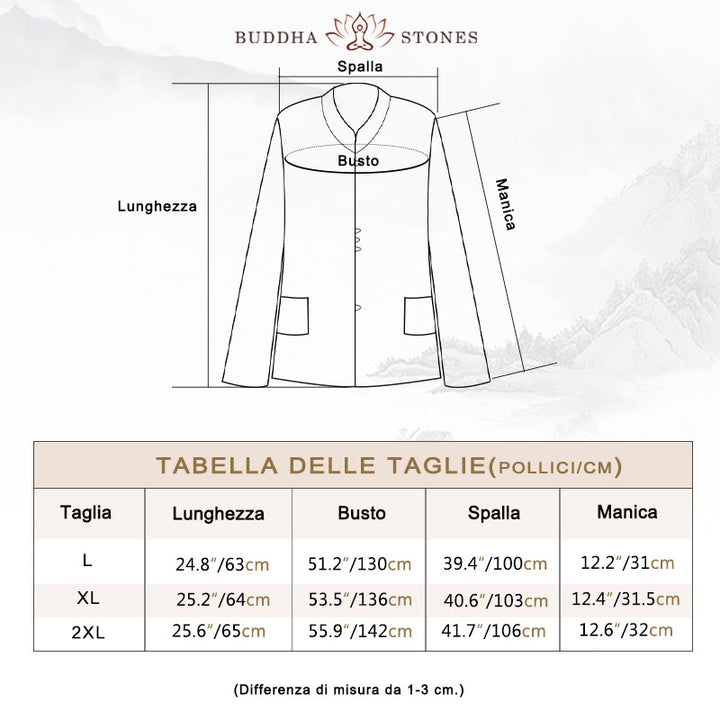 Camicia da donna in cotone e lino, casual, tinta unita, a maniche lunghe, con scollo a V, taglie forti, motivo Buddha Stones - image 3