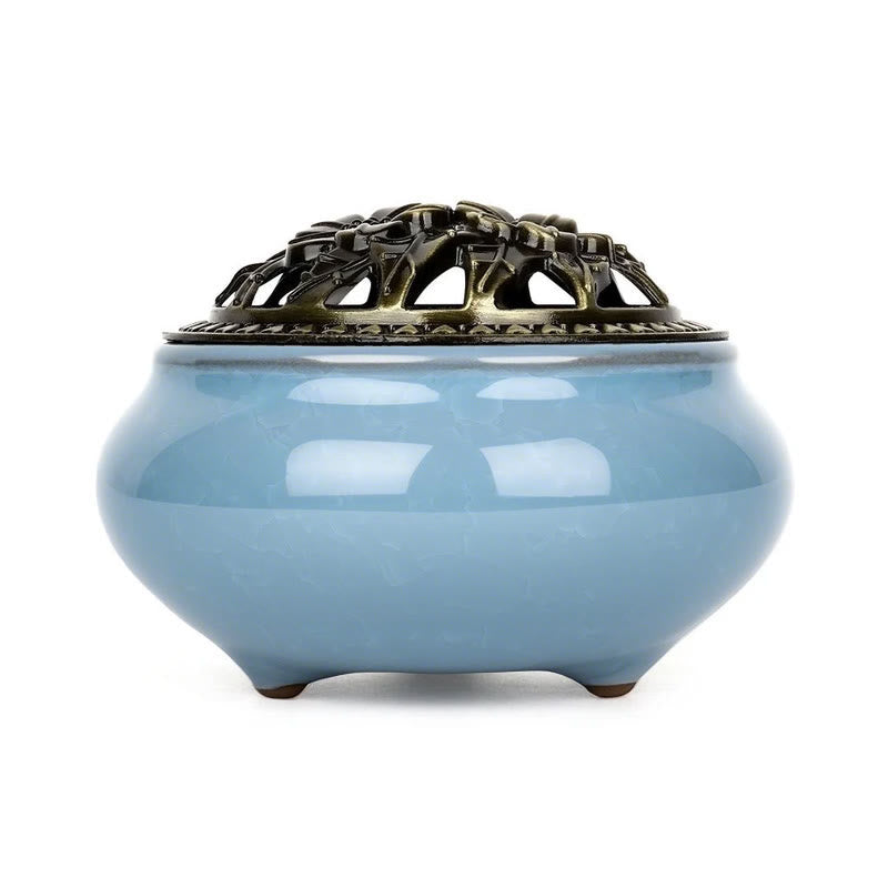 Buddha Stones Bruciatore di incenso in ceramica colorata