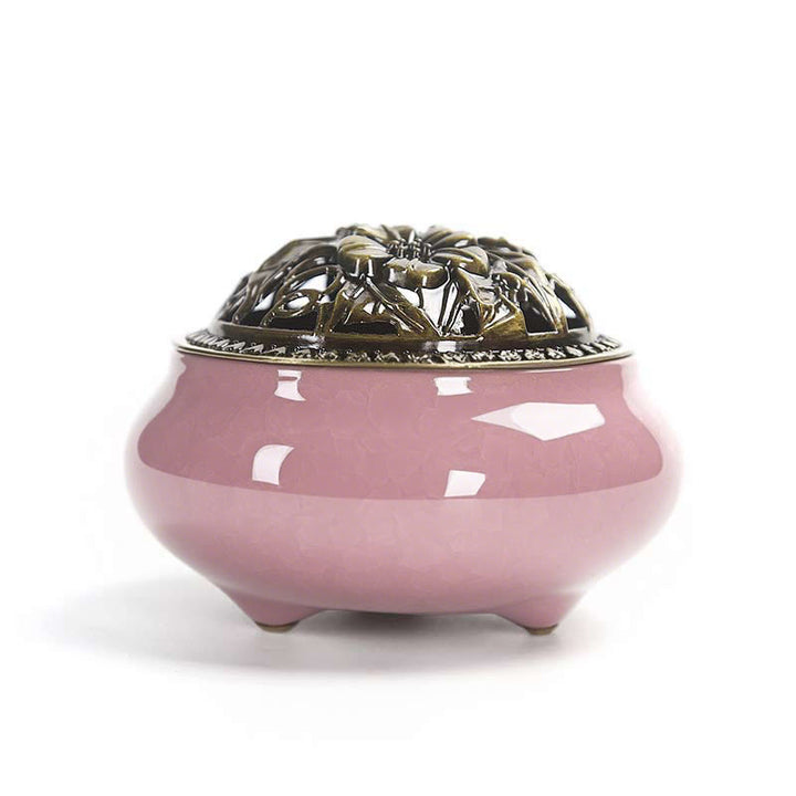 Buddha Stones Bruciatore di incenso in ceramica colorata