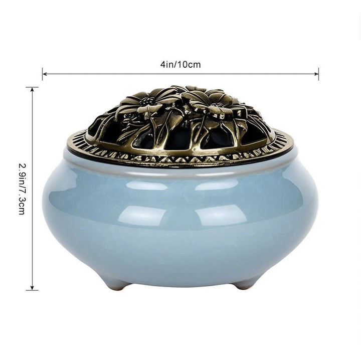 Buddha Stones Bruciatore di incenso in ceramica colorata