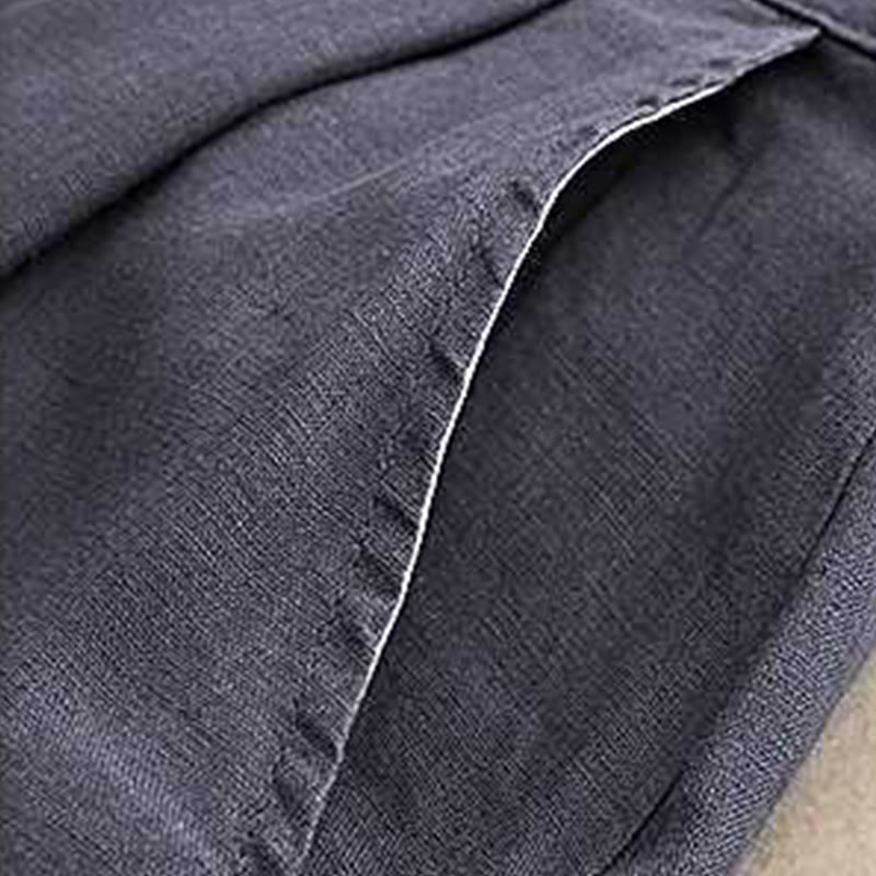 Pantaloncini da donna estivi casual con cerniera, bottoni a rana e tasche, con stampa Buddha Stones. - image 8