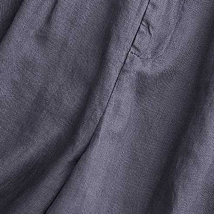 Pantaloncini da donna estivi casual con cerniera, bottoni a rana e tasche, con stampa Buddha Stones. - image 10