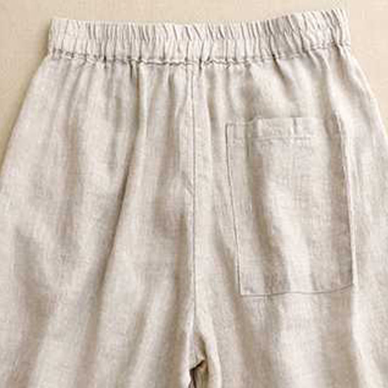 Pantaloncini da donna estivi casual con cerniera, bottoni a rana e tasche, con stampa Buddha Stones. - image 13