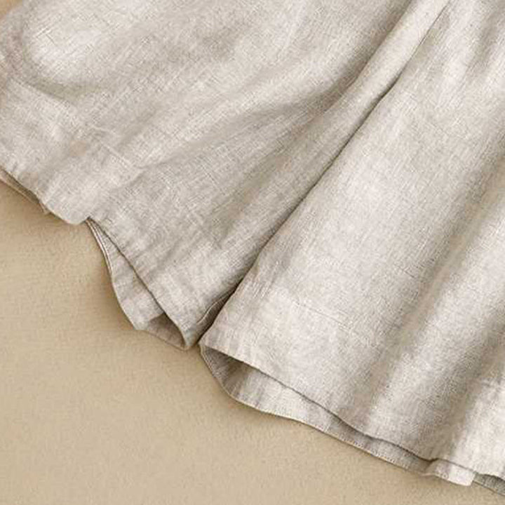 Pantaloncini da donna estivi casual con cerniera, bottoni a rana e tasche, con stampa Buddha Stones. - image 16