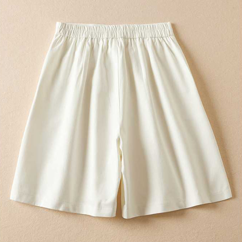Pantaloncini da donna Buddha Stones, estivi, casual, in cotone e lino, con cerniera e tasche - image 14