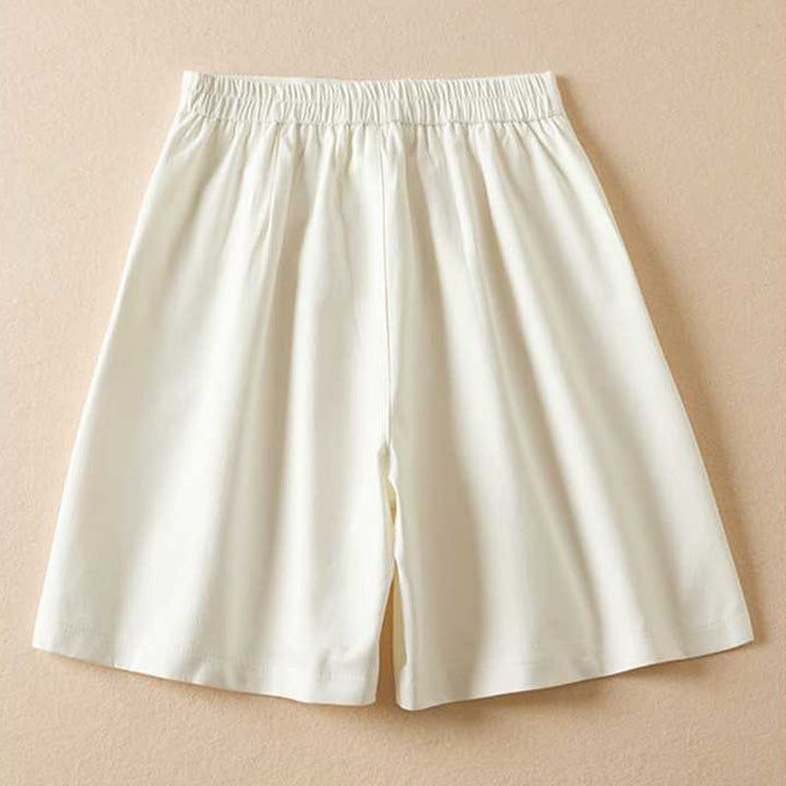 Pantaloncini da donna Buddha Stones, estivi, casual, in cotone e lino, con cerniera e tasche - image 14