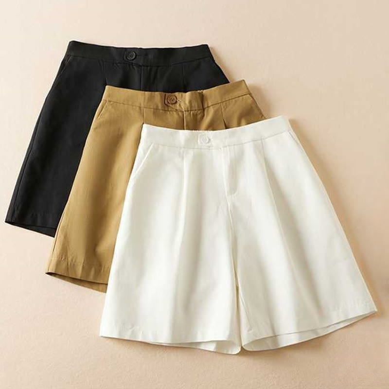 Pantaloncini da donna Buddha Stones, estivi, casual, in cotone e lino, con cerniera e tasche - image 20