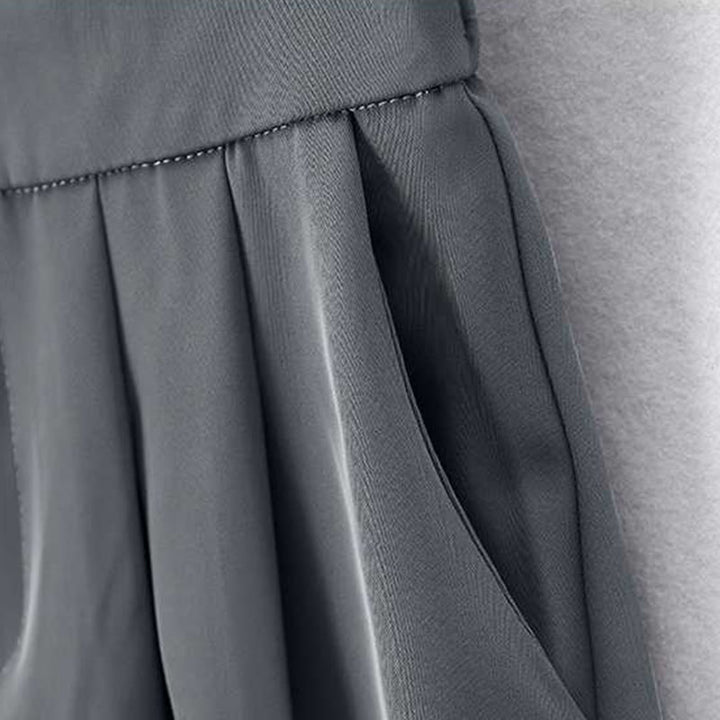 Pantaloncini da donna in lino e cotone tinta unita con tasche , Buddha Stones, casual, estivi, con cerniera e bottone - image 4