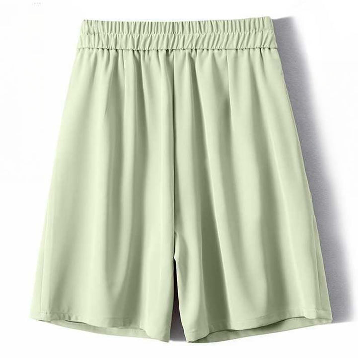 Pantaloncini da donna in lino e cotone tinta unita con tasche , Buddha Stones, casual, estivi, con cerniera e bottone
