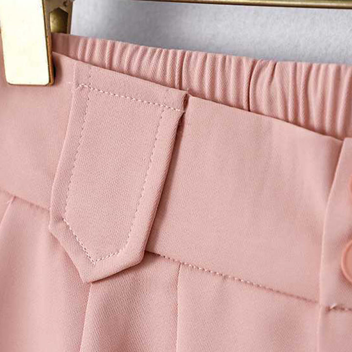 Pantaloncini da donna in lino e cotone tinta unita con tasche , Buddha Stones, casual, estivi, con cerniera e bottone