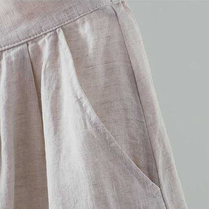 Pantaloncini da donna in fibra acrilica con tasche, Buddha Stones, estivi, casual, tinta unita, con bottone a rana e cerniera - image 9