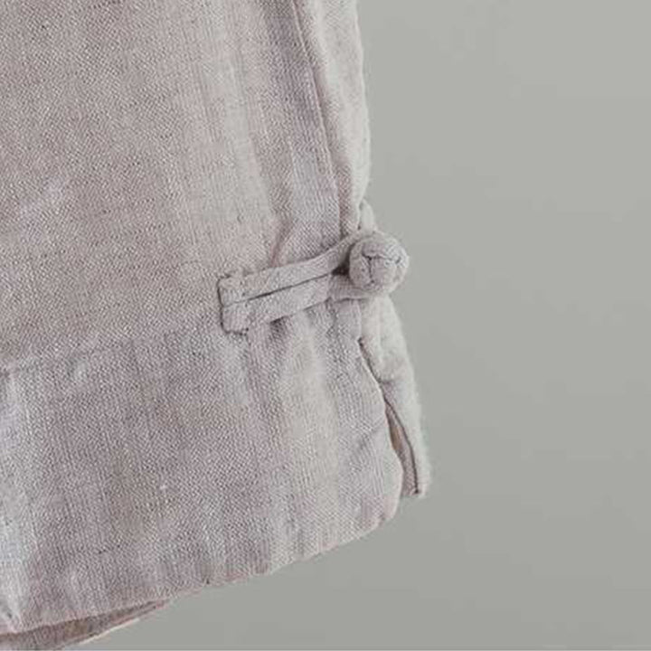 Pantaloncini da donna in fibra acrilica con tasche, Buddha Stones, estivi, casual, tinta unita, con bottone a rana e cerniera - image 10