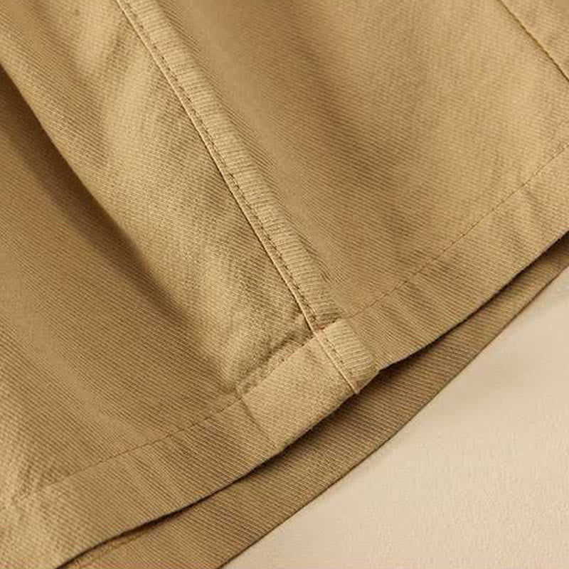 Pantaloncini da donna Buddha Stones, estivi, casual, larghi, in cotone tinta unita con tasche - image 4