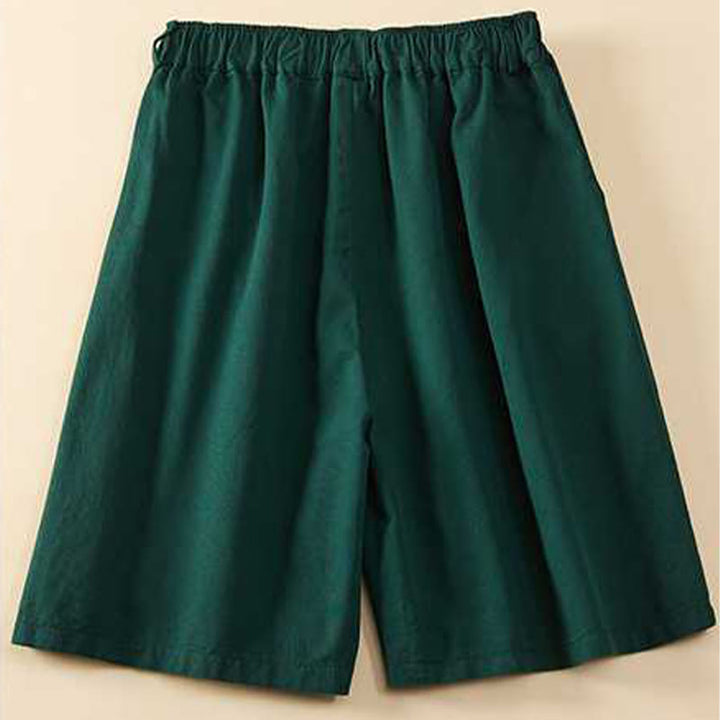 Pantaloncini da donna Buddha Stones, estivi, casual, larghi, in cotone tinta unita con tasche - image 8