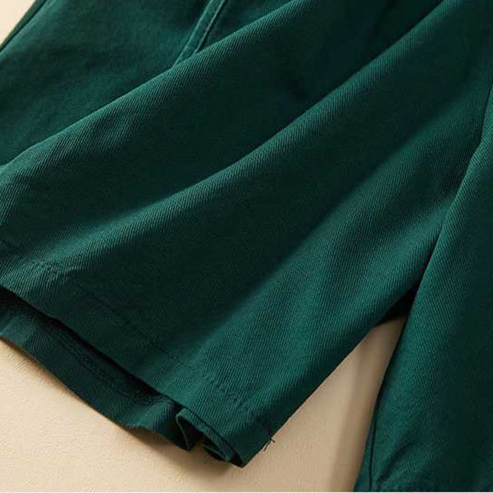 Pantaloncini da donna Buddha Stones, estivi, casual, larghi, in cotone tinta unita con tasche - image 12