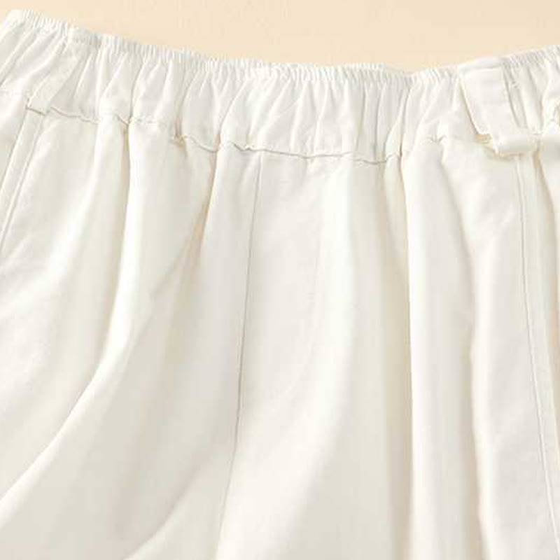 Pantaloncini da donna Buddha Stones, estivi, casual, larghi, in cotone tinta unita con tasche - image 16