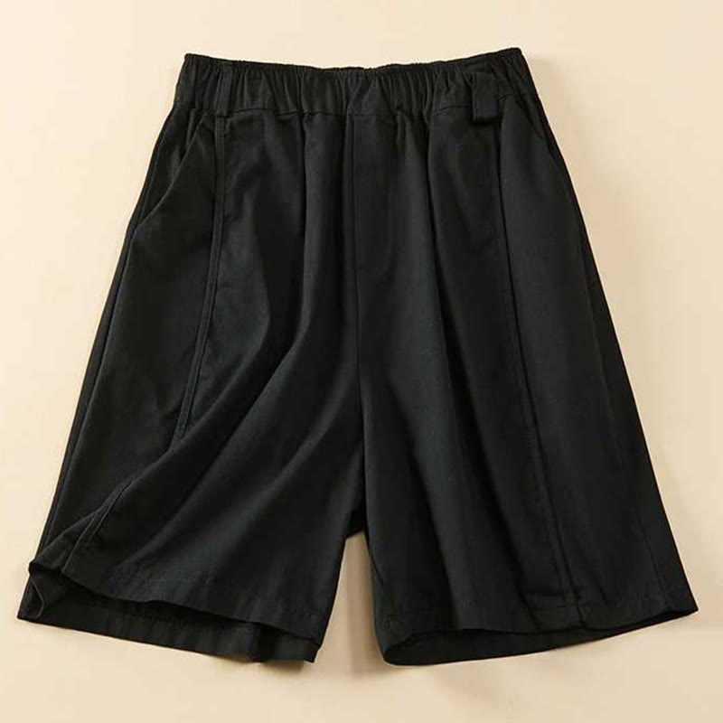 Pantaloncini da donna Buddha Stones, estivi, casual, larghi, in cotone tinta unita con tasche - Nero - US8-10, UK/AU12-14, EU40-42 (2XL) - image 21
