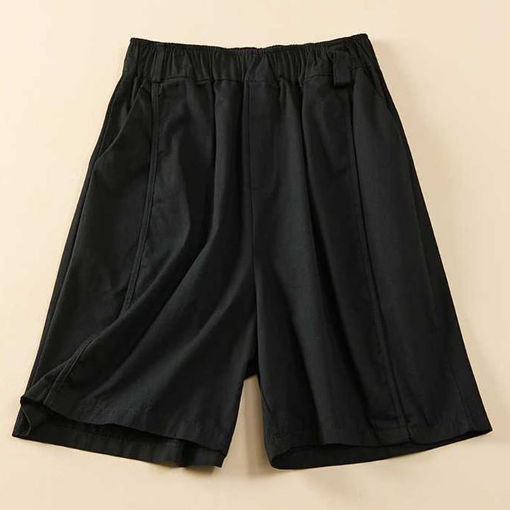 Pantaloncini da donna Buddha Stones, estivi, casual, larghi, in cotone tinta unita con tasche - Nero - US8-10, UK/AU12-14, EU40-42 (2XL) - image 21